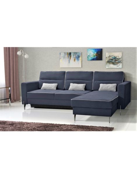 Kampinė sofa ART MINI 240x170 su miegojimo mechanizmu ir patalynės dėže